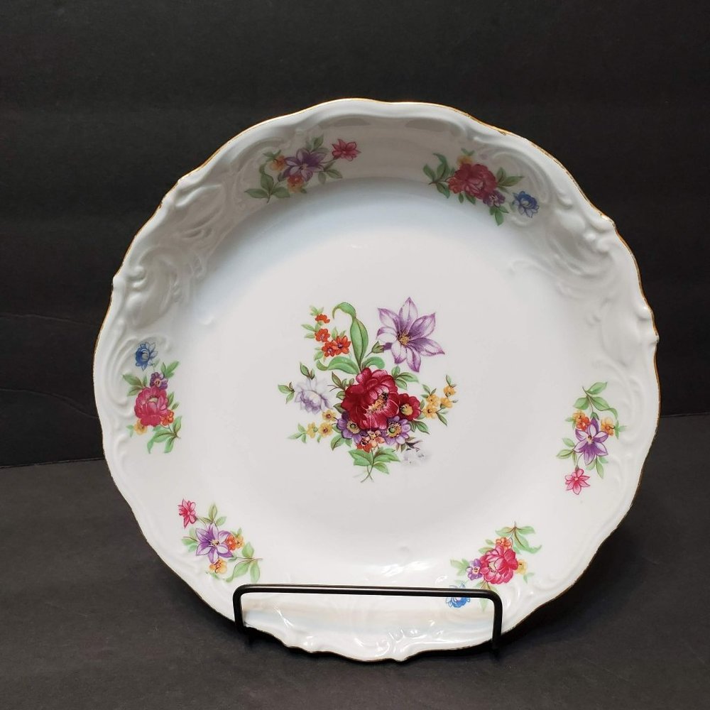 Wawel Coupe Soup Bowl in the Meissen Flower design, made in Poland
